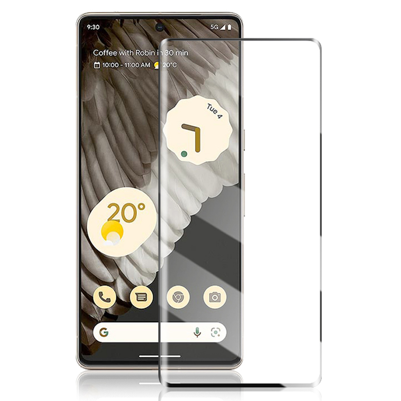 

MOCOLO Für Google Pixel 7 Pro 5G 3D Gebogene, Geschmittertes Glas Komplett Abdeckungsschutzschutz [seitenkleber], Google Pixel 7 Pro 5G