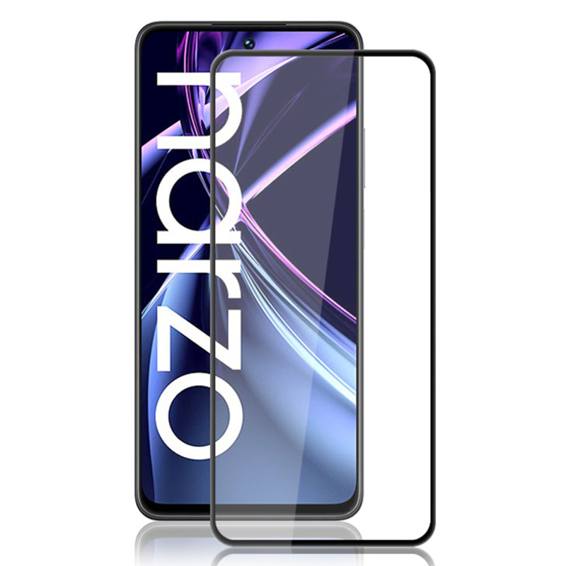 

Mocolo Temperierter Glasfilm Für Realme Narzo N55 4G Seidendruck Sekundärhärtung Vollschildschutzschutz - Schwarz, Realme narzo N55 4G