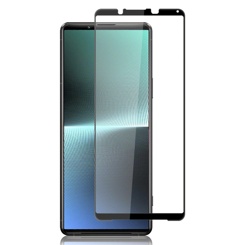 

MOCOLO Für Sony Xperia 1 V Seidendruckscreen -beschützerin Vollbeschwerde HD Tempered Glass Film - Schwarz, Sony Xperia 1 V