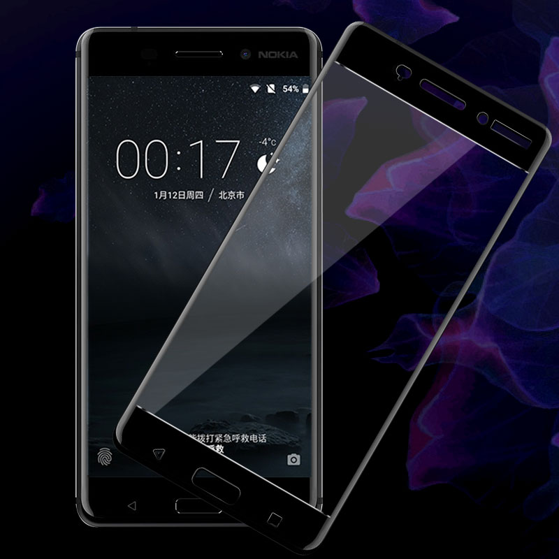 

IMAK for Nokia 6 Tempered Glass Screen Protector Complete Cover - Black, Nokia 6 (2017)