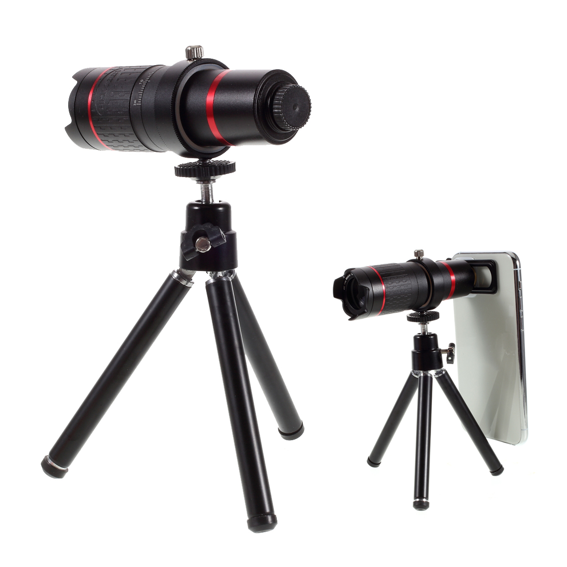 

PICKOGEN 14X 4K Smartphones Telescope Conversion Lens with Mini Tripod - Silver Color, iPhone 12 mini