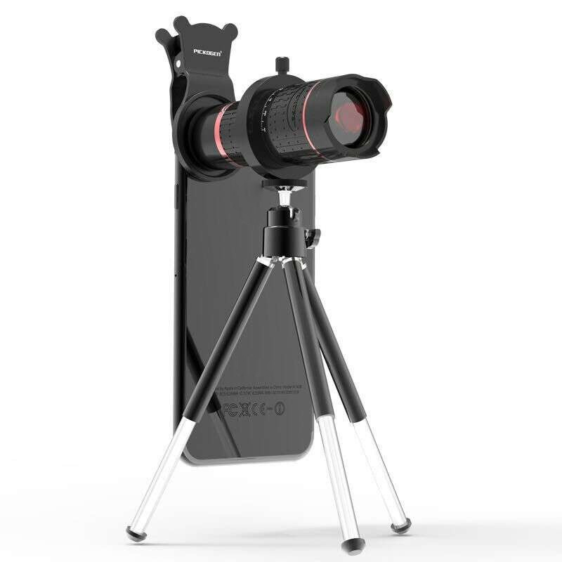

Пизоген 14x 4K Телеобъектив С Мини-штатив Для IPhone Samsung Huawei Etc Смартфонов - Красный, iPhone 12 mini