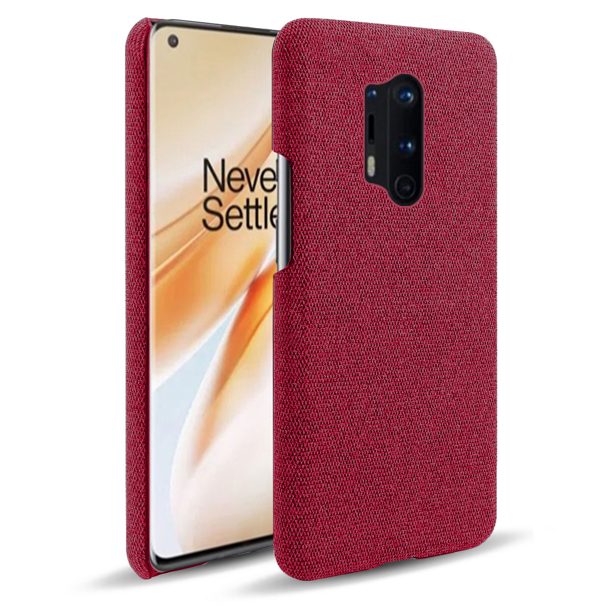 

KSQ -stoff Textur Hartschalenkoffer Für OnePlus 8 Pro - Rot, OnePlus 8 Pro