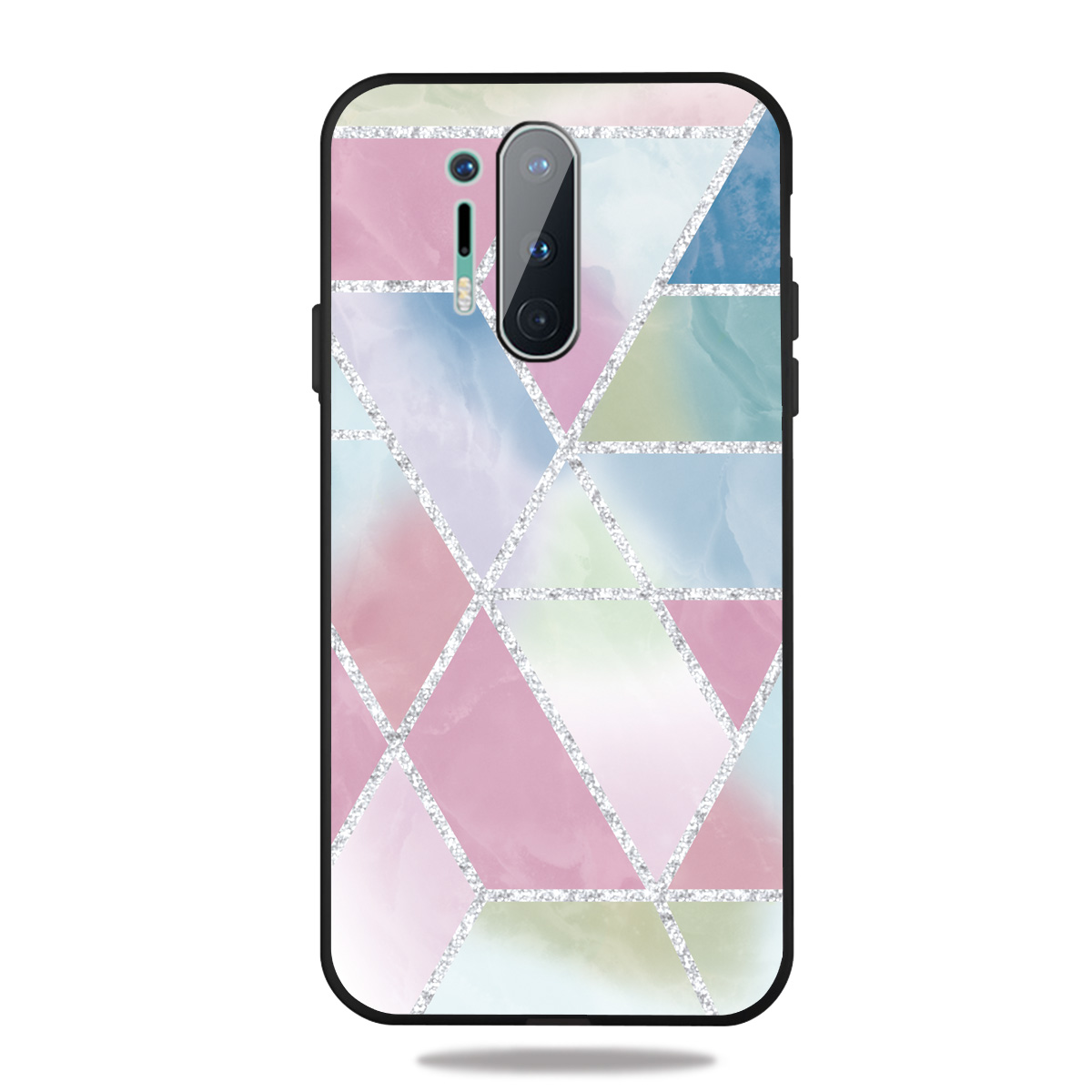 

Marble Pattern Matte Black TPU Cell Phone Case for OnePlus 8 Pro - Style J, OnePlus OnePlus 8