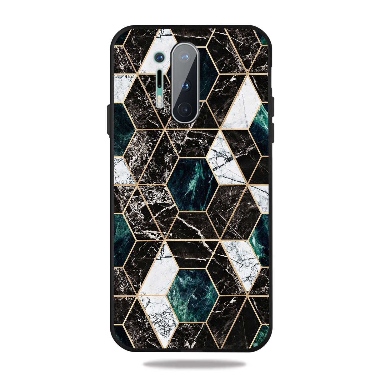 

Chaîne De Marbre Matte Black TPU TPU CoLLow Téléphone Pour Oneplus 8 Pro - Style L, OnePlus OnePlus 8
