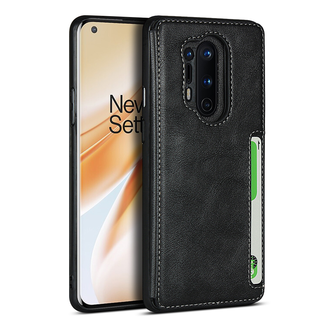 

Shell Unique Tpu + pu Leather Pour OnePlus 8 Pro - le Noir