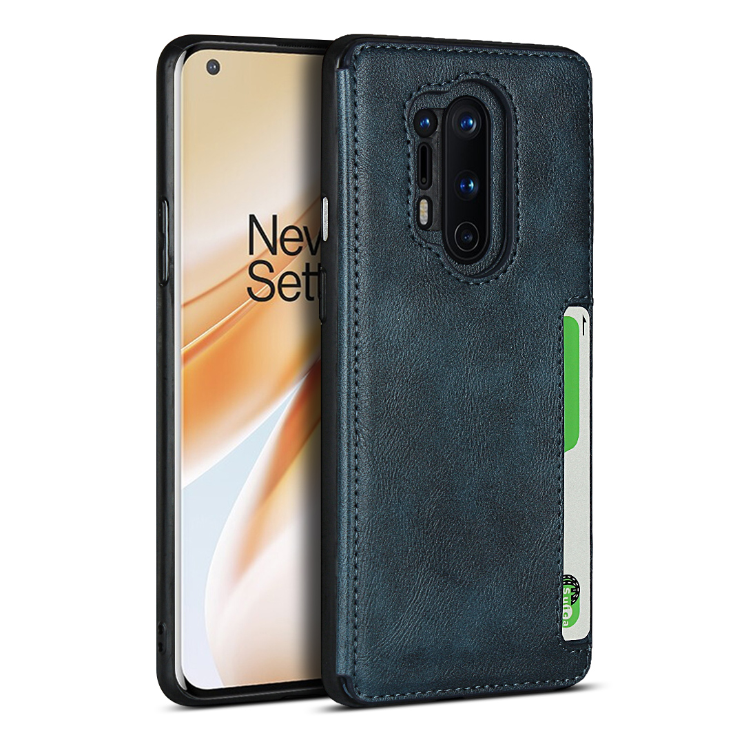 

TPU+PU Leather Unique Shell for OnePlus 8 Pro - Blue