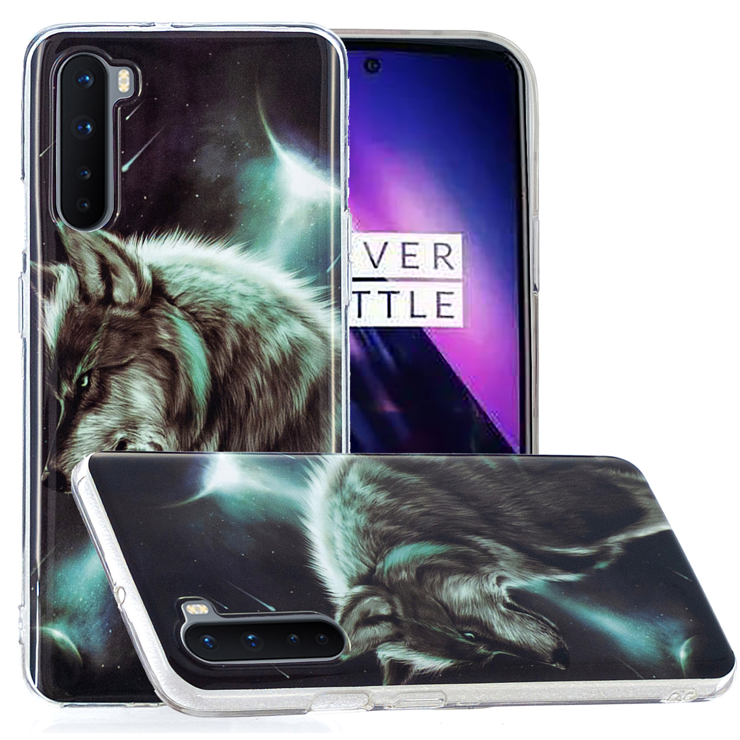 

Impression de Modèle IMD TPU Back Back Pour OnePlus Nord - Loup