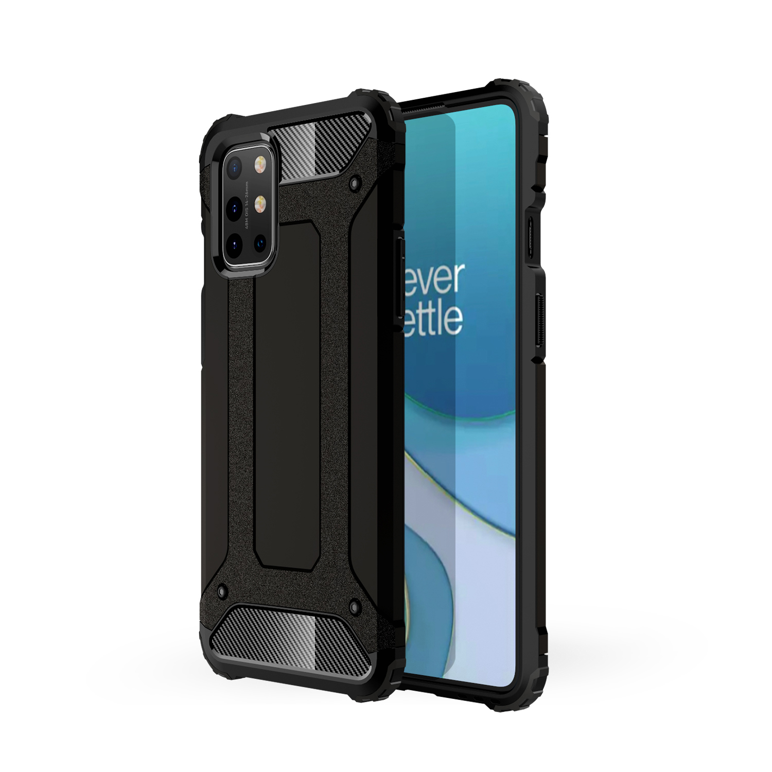 

Phone Case for OnePlus 8T Armor Guard Plastic + TPU Combo Shell - Black, OnePlus 8T