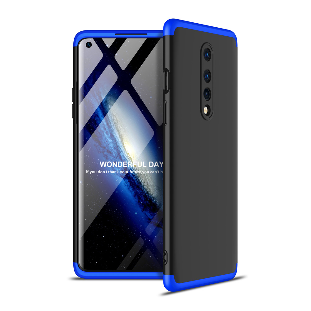 

GKK Abnehmbarer 3-teiliger Matt-pc-hartschutzfall Für OnePlus 8 - Schwarz / Blau, OnePlus 8