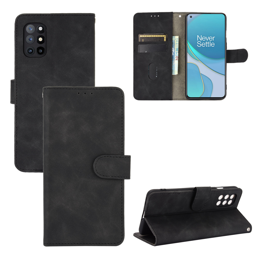 

Für OnePlus 8T Skin-touch-pu-leder-brieftasche Mit Ständer - Schwarz, OnePlus 8T