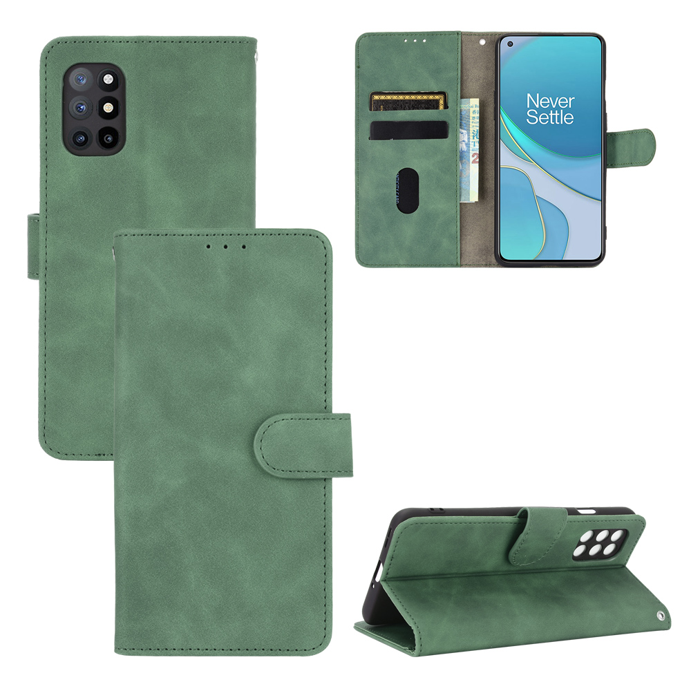

Für OnePlus 8T Skin-touch-pu-leder-brieftasche Mit Ständer - Grün, OnePlus 8T