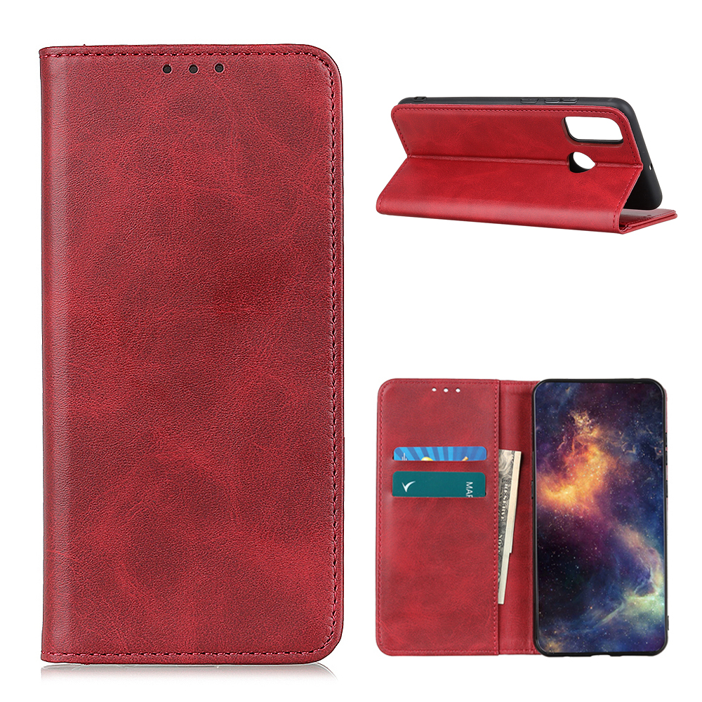 

Magnetic Split Leder Brieftasche Schutzhülle Für OnePlus NORD N10 5G - Rot, OnePlus Nord N10 5G