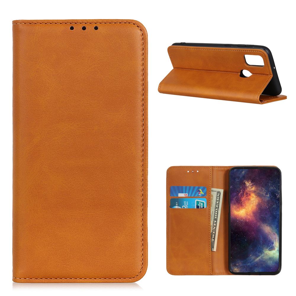 

Magnetic Split Leder Brieftasche Schutzhülle Für OnePlus NORD N10 5G - Hellbraun, OnePlus Nord N10 5G