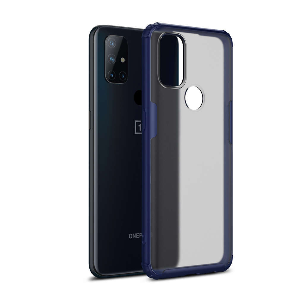 

Panzerreihe Für OnePlus Nord N10 5G Matte PC + TPU Hybrid Shell -fall - Blau, OnePlus Nord N10 5G