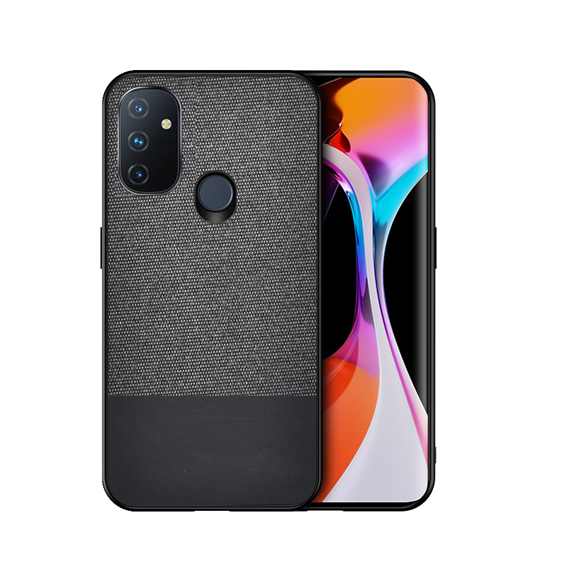 

Spleißtuch Textur Beschichtete Schutzhülle Für OnePlus Nord N100 - Schwarz, OnePlus Nord N100