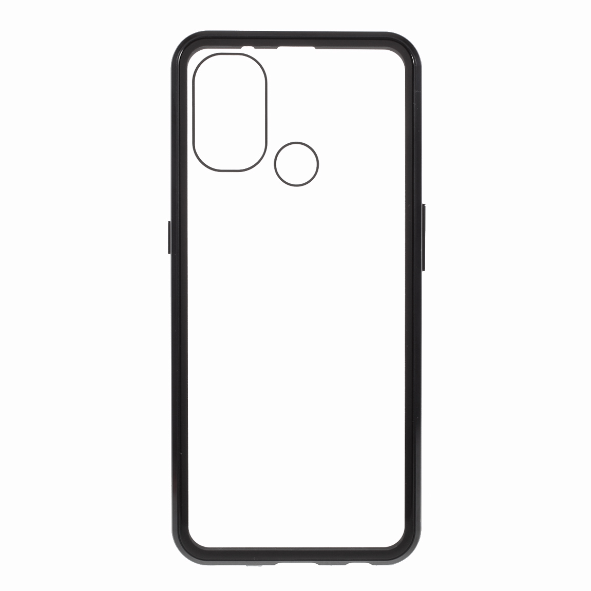 

Magnetic Metallverriegelung Installation + Doppelt Seitlich Gehärteter Glaskasten Für OnePlus Nord N100 - Schwarz, OnePlus Nord N100