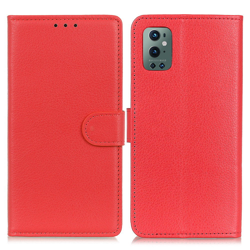 

Für OnePlus 9 Pro Litchi Texture Phone Hülle Schockdichte Leder -telefonschutz Mit Brieftasche - Rot, OnePlus 9 Pro 5G