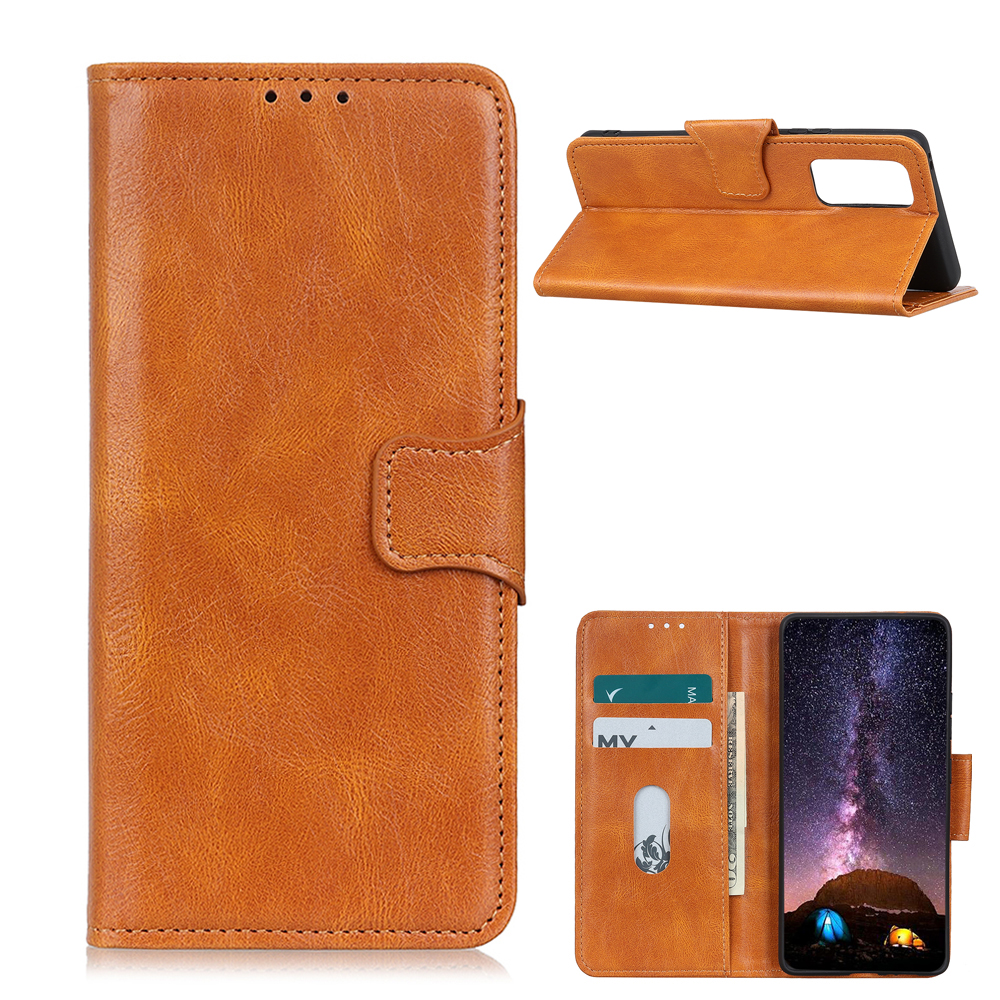 

Brieftaschenstand Für OnePlus 9 Pro Case Crazy Horse PU Lederabdeckung - Braun, OnePlus 9 Pro 5G