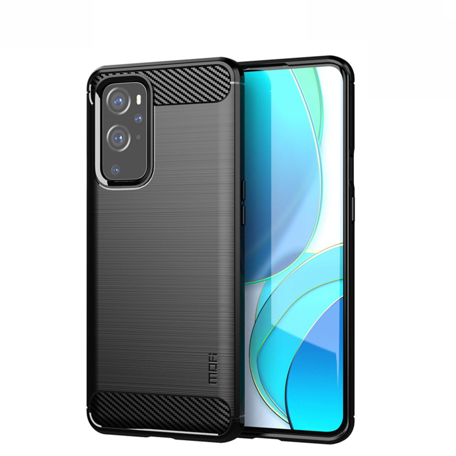 

MOFI Carbonfaser -kieselgel Schützende Weiche TPU -back -hülle Für OnePlus 9 (EU / US Version) - Schwarz, OnePlus 9 (EU / US Version)