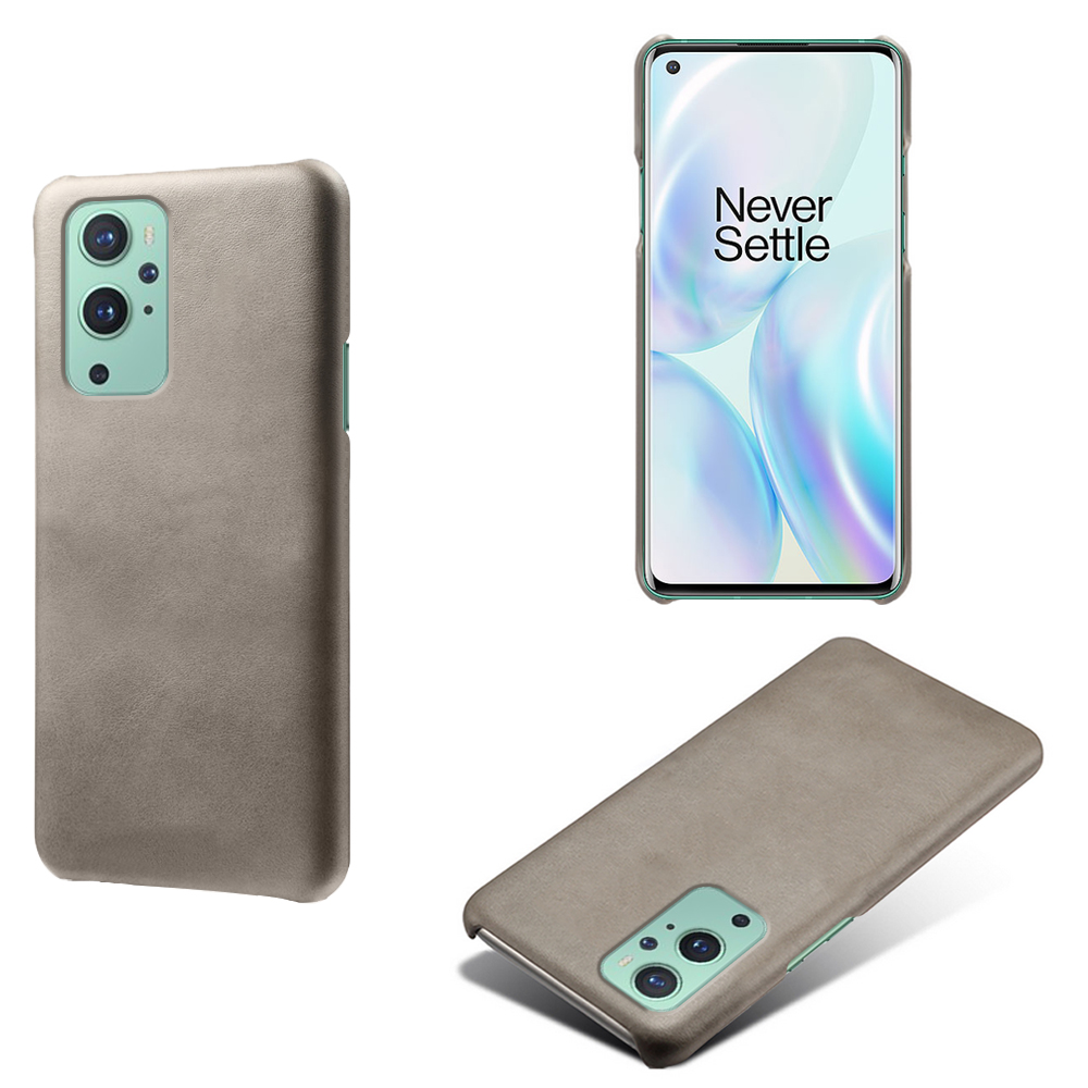 

KSQ PU-Lederbeschichteter PC-Telefongehäuse Für OnePlus 9 (EU / US-Version) Protector-Shell - Grau, OnePlus 9 (EU / US Version)
