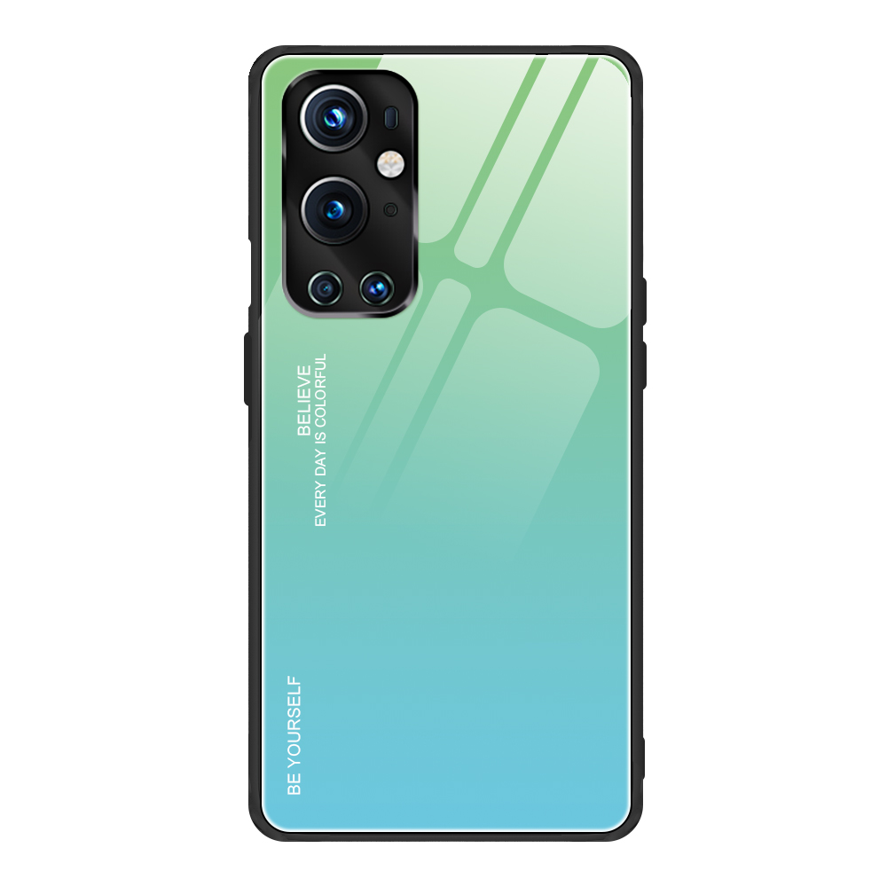 

TPU -rahmenkoffer Für OnePlus 9 Pro Falbitärer Glasabdeckung TPU -rahmen - Cyan-blau, OnePlus 9 Pro 5G
