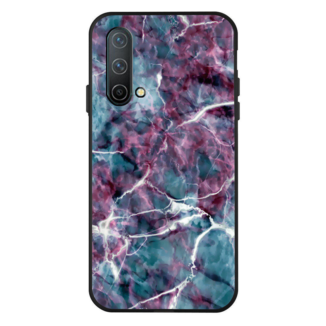

Motif Mignon Impression Design Slim Fashion Noir Noir TPU TPU Couverture De Téléphone De Protection Pour Oneplus Nord CE 5G - Éclair