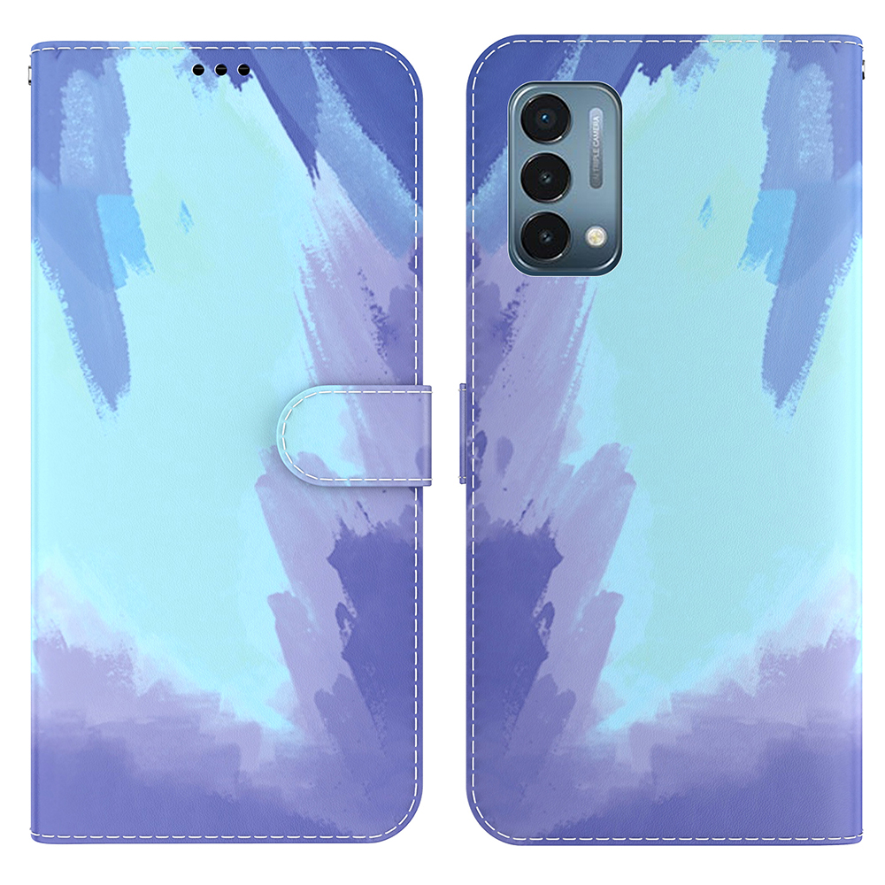 

Aquarellmusterdesign Multi-Winkel-Ansicht Folio-Stand-PU-Leder-Geldbörsenabdeckung Mit Magnetischem Verschluss Für OnePlus Nord N200 5G - Winterschnee, OnePlus Nord N200 5G