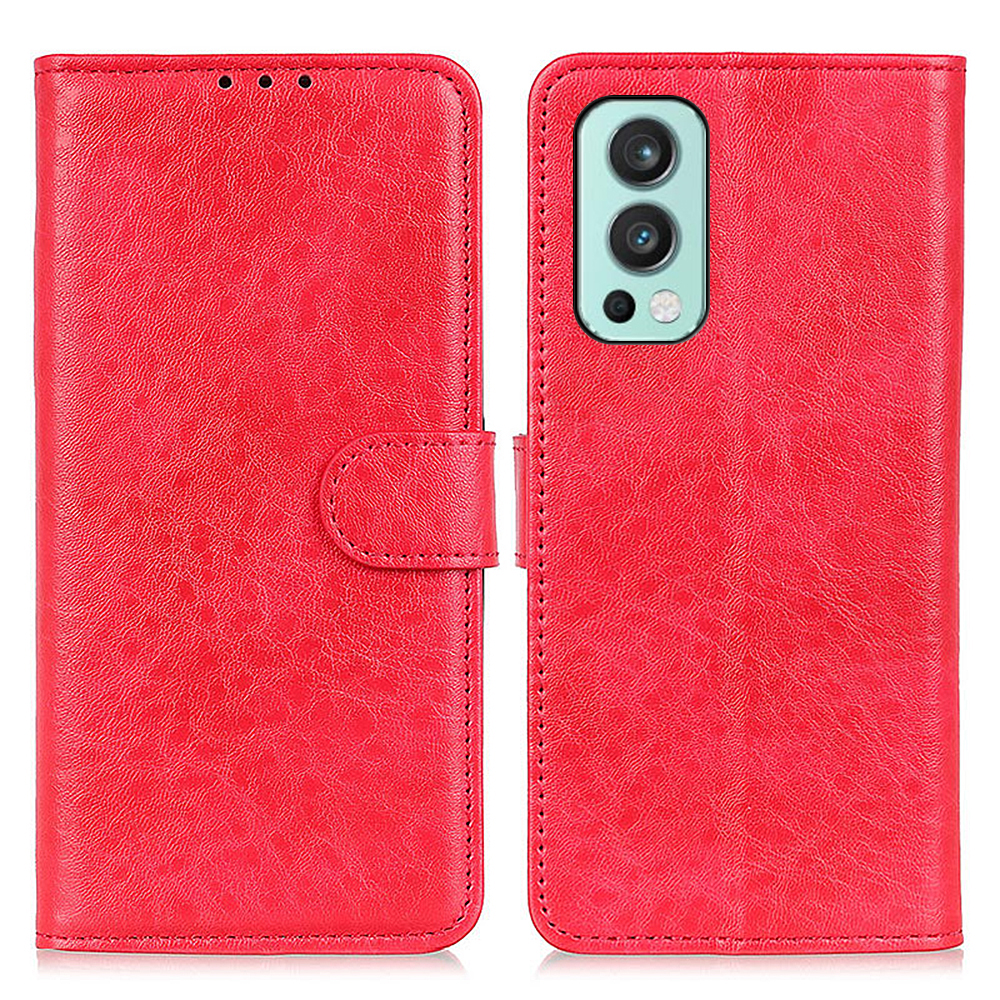 

Drop-Proof Crazy Horse Pu-Lede Brieftasche Shell-Handy-Stand-Abdeckung Für OnePlus Nord 2 5g - Verrotten, OnePlus Nord 2 5G