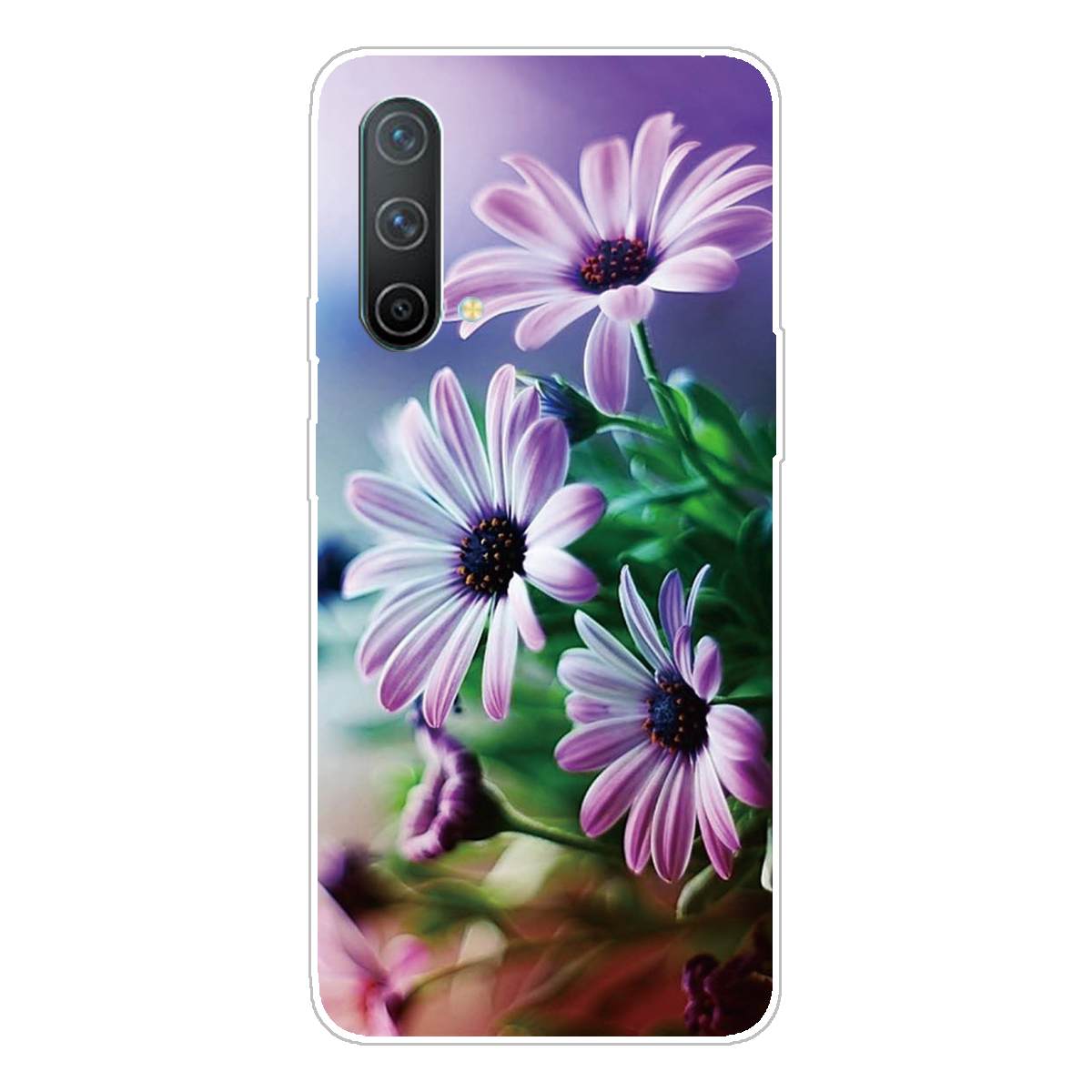 

Klare Musterdruckdesign Mode Slim Weiche Flexible TPU Schutztelefonkasten Für OnePlus Nord Ce 5g - Lila Chrysantheme., OnePlus Nord CE 5G