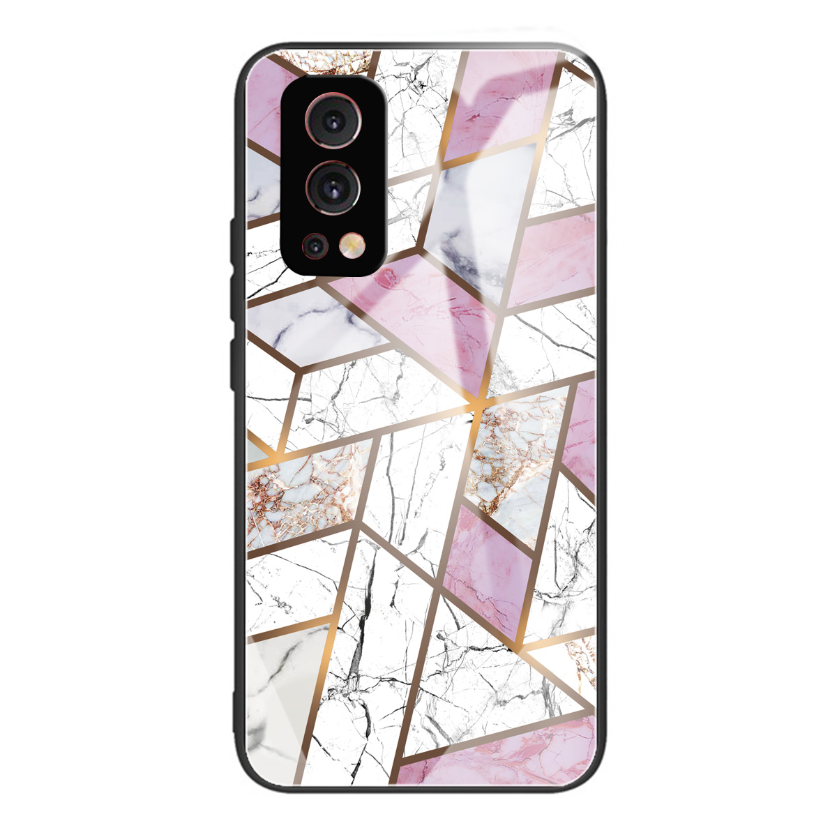 

Anti-Burst Tempered Glass + TPU Combo Muster Druckhybridabdeckung Für OnePlus Nord 2 5g - Stil Q, OnePlus Nord 2 5G