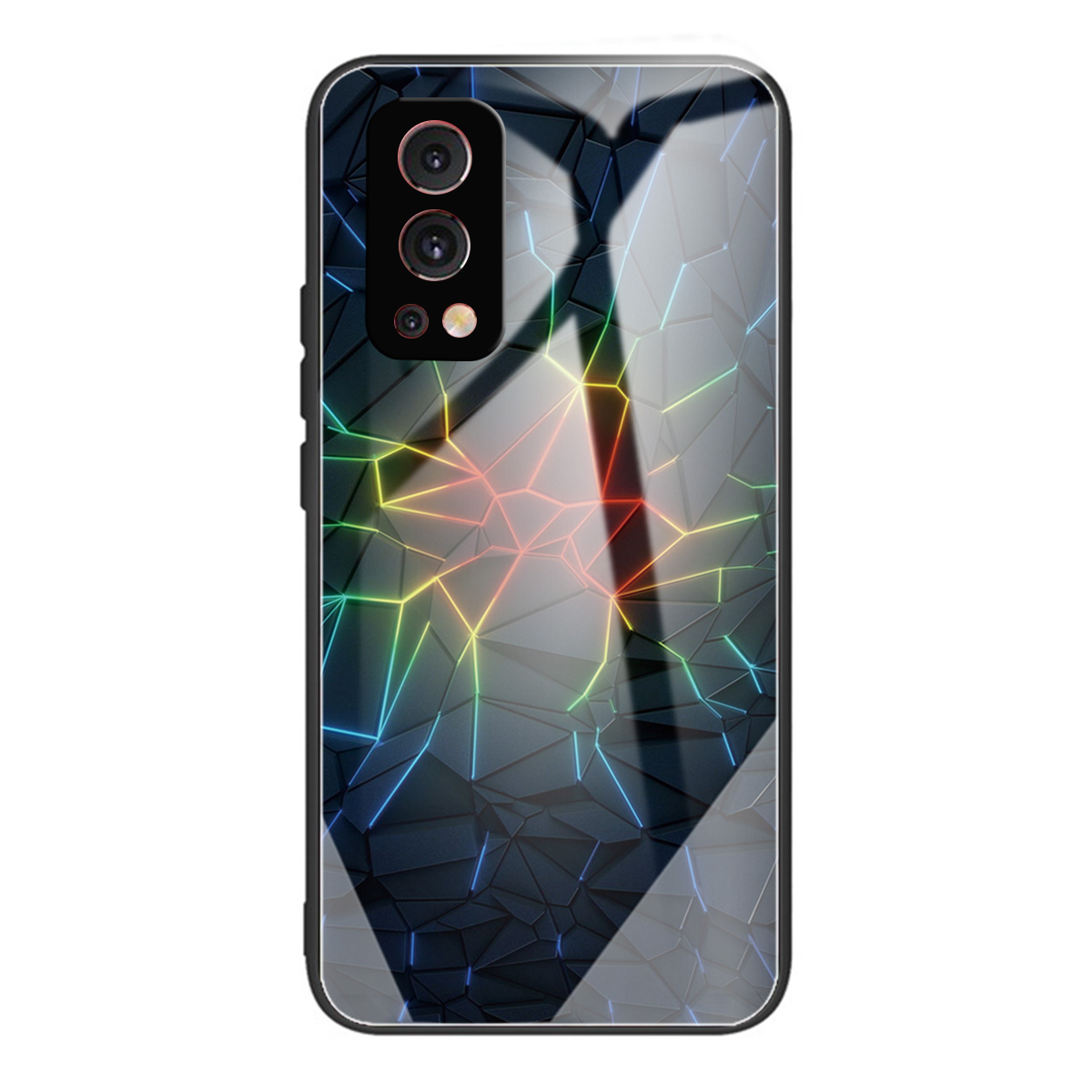 

Drop-sof-muster-druckglas + Tpu-kombination Hybrid-abdeckung Für OnePlus Nord 2 5g - Hell, OnePlus Nord 2 5G