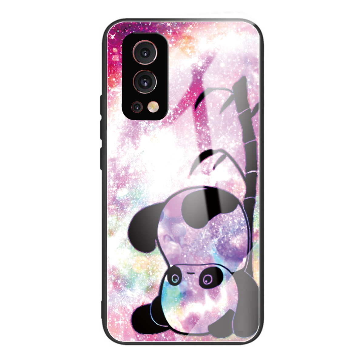

Drop-sof-muster-druckglas + Tpu-kombination Hybrid-abdeckung Für OnePlus Nord 2 5g - Panda, OnePlus Nord 2 5G
