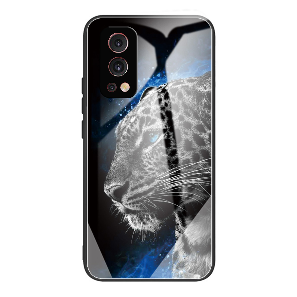

Drop-sof-muster-druckglas + Tpu-kombination Hybrid-abdeckung Für OnePlus Nord 2 5g - Leopard, OnePlus Nord 2 5G