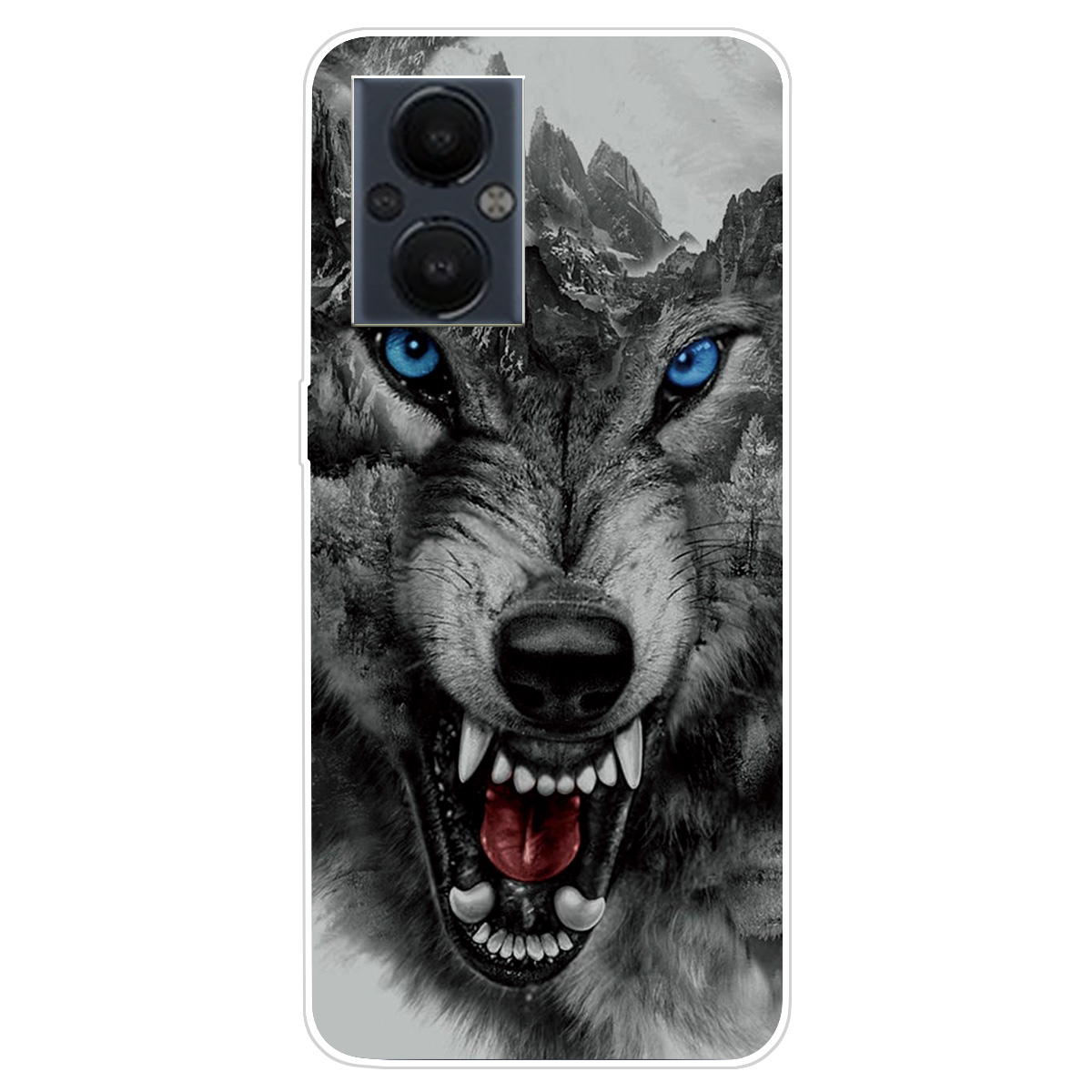 

Flexible TPU Leichte Dünne Anti-gelbe Musterdruckdrucken Mobilfunkkoffer Für OnePlus Nord N20 5G - Heftiger Wolf, OnePlus Nord N20 5G