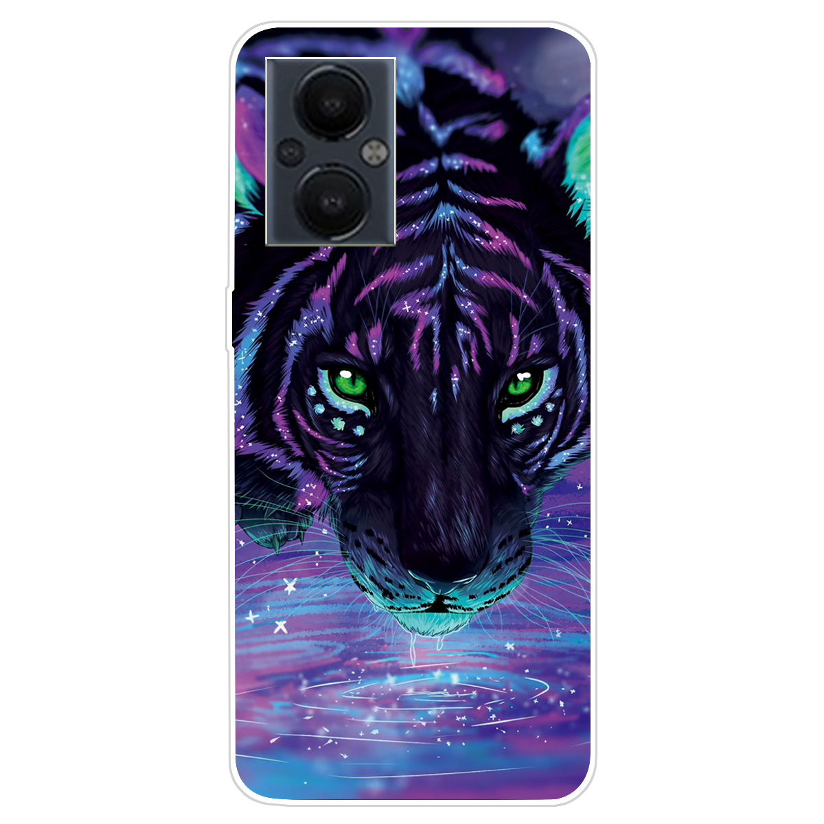 

Flexible TPU Leichte Dünne Anti-gelbe Musterdruckdrucken Mobilfunkkoffer Für OnePlus Nord N20 5G - Nacht Tiger, OnePlus Nord N20 5G