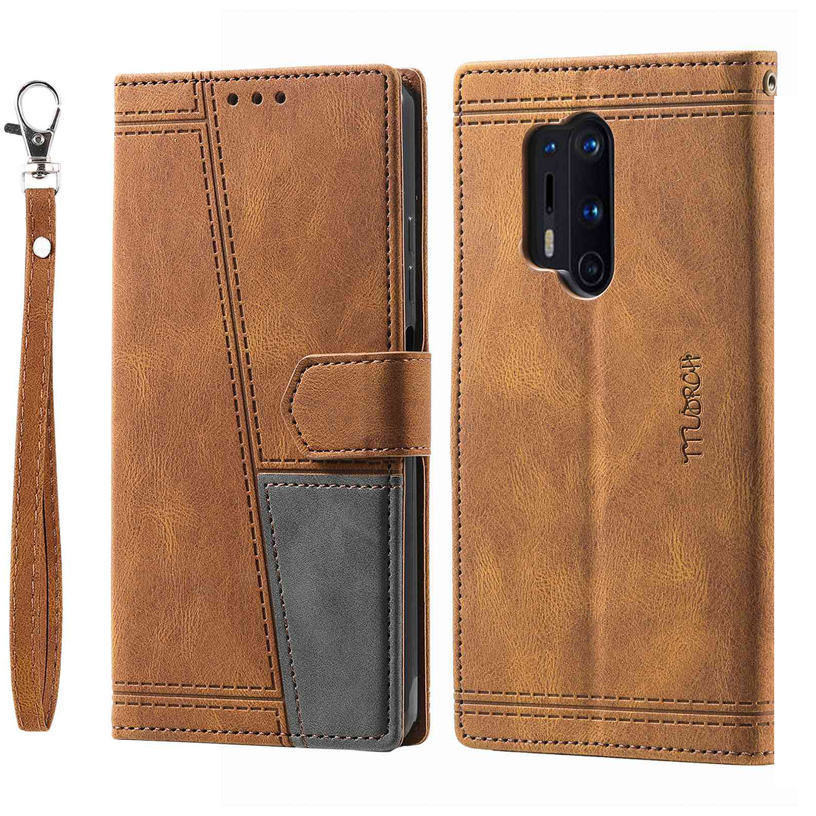 

Ttudrch 004 Für OnePlus 8 Pro Splicing Design Skin-touch-telefon-brieftasche Hülle RFID Blockierende Pu-lederschutzabdeckung - Braun, OnePlus 8 Pro