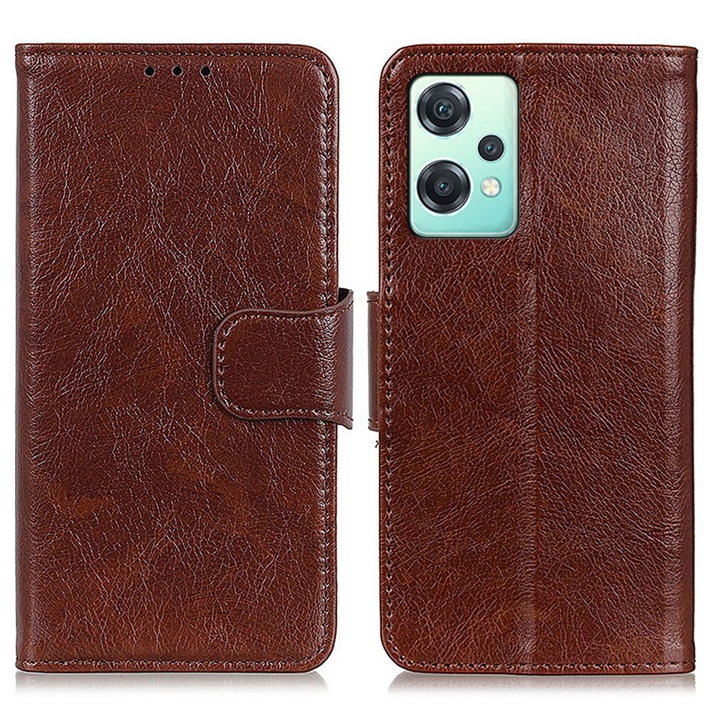 

Für OnePlus Nord CE 2 Lite 5G Nappa Texture Phone Case Wallet Stand Split Leder Folio Flip Cover - Braun, OnePlus Nord CE 2 Lite 5G