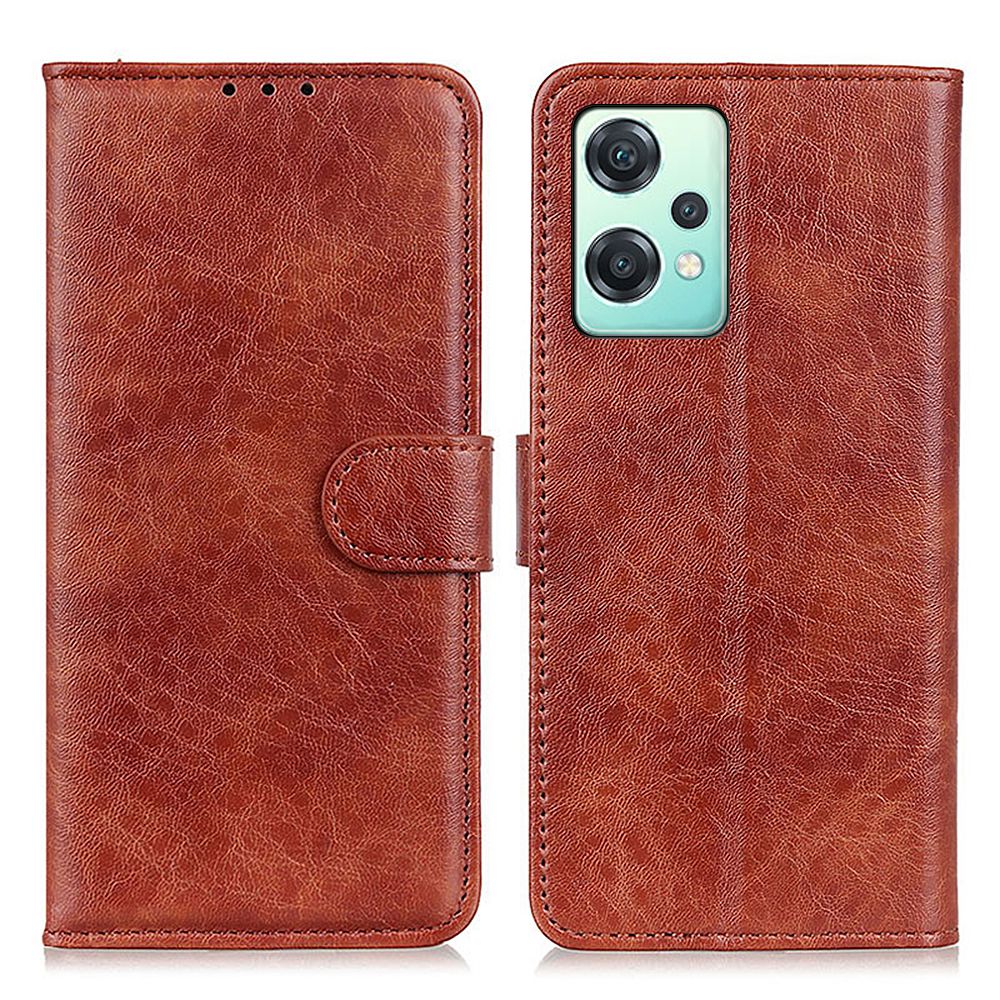 

Für OnePlus Nord CE 2 Lite 5G Wallet Flip Hülle Verrückte Pferdestruktur PU Lederständer Magnetische Schließabdeckung - Braun, OnePlus Nord CE 2 Lite 5G
