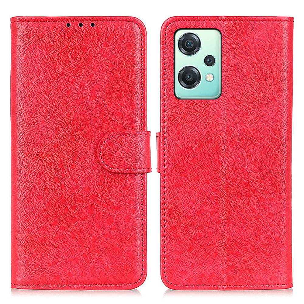 

Für OnePlus Nord CE 2 Lite 5G Wallet Flip Hülle Verrückte Pferdestruktur PU Lederständer Magnetische Schließabdeckung - Rot, OnePlus Nord CE 2 Lite 5G
