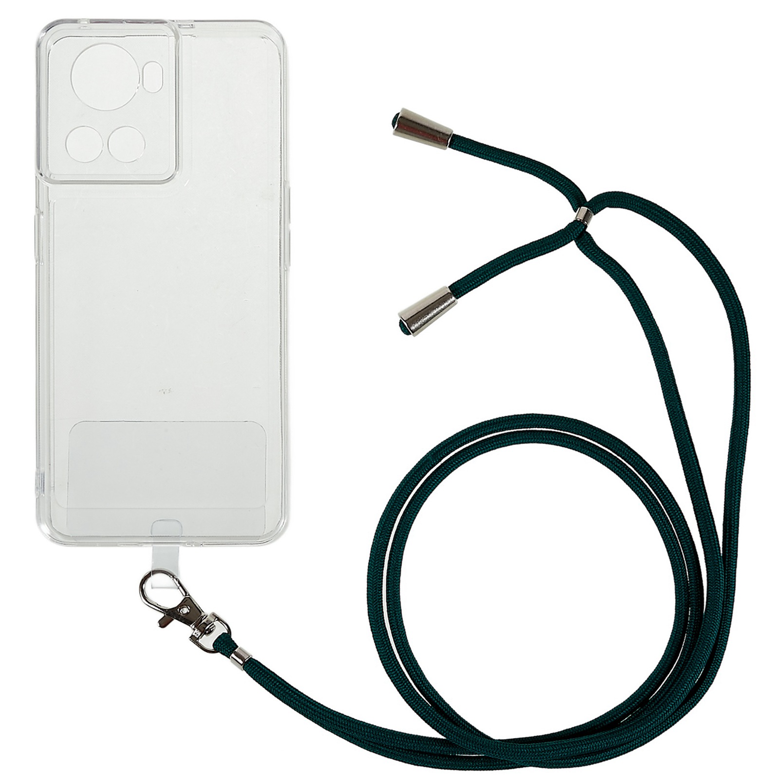 

TPU -schutzhülle Für OnePlus Ace 5G, Verdickte Die Schocksichere Klare Telefon -rückseite Mit Lanyard - Dunkelgrün, OnePlus Ace 5G