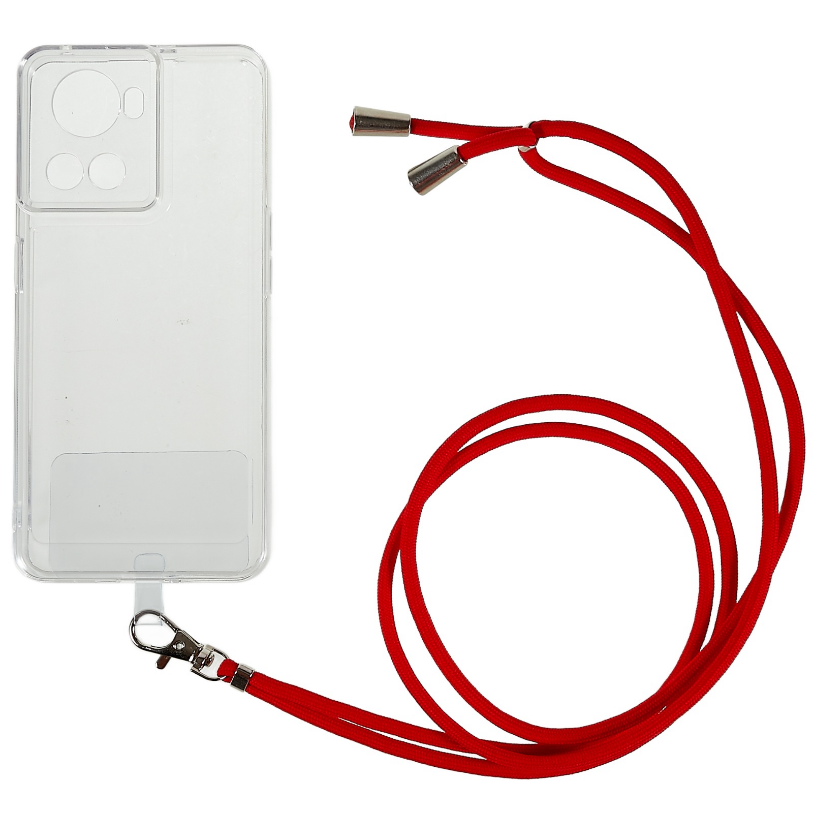 

TPU -schutzhülle Für OnePlus Ace 5G, Verdickte Die Schocksichere Klare Telefon -rückseite Mit Lanyard - Rot, OnePlus Ace 5G