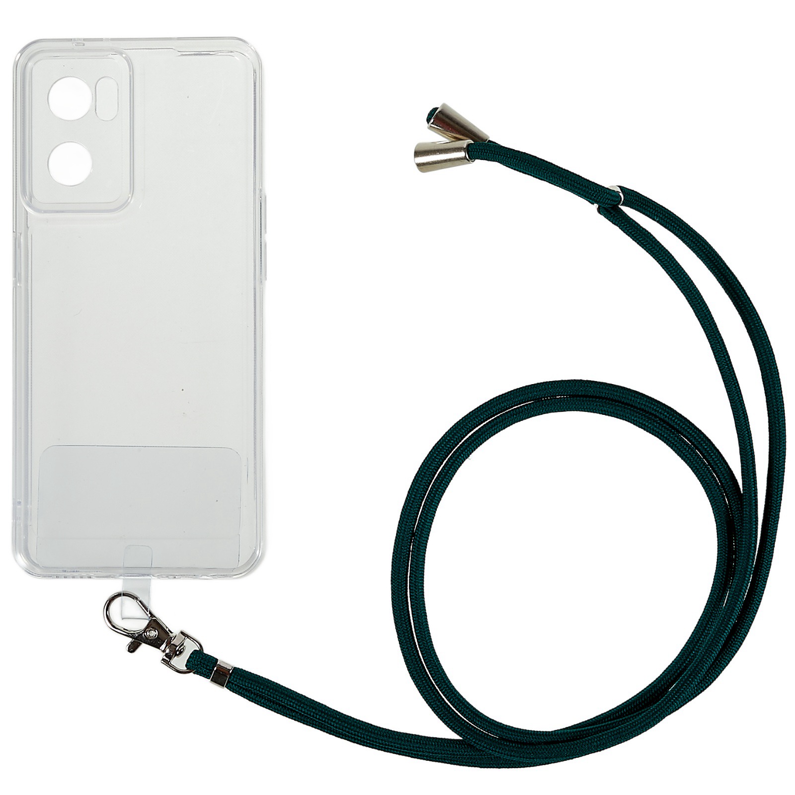 

Tpu-schutzhülle Für OnePlus Nord CE 2 5G, Drop-sof-clear-telefon-rückzugabdeckung Mit Runden Lanyard - Dunkelgrün, OnePlus Nord CE 2 5G