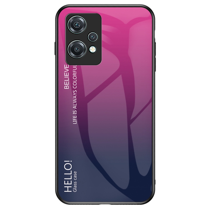 

Für OnePlus Nord CE 2 Lite 5G Gradienten Telefonhülle Temperiertes Glas+hartes PC -rückenweiche TPU -rahmenschockschutzschutzabdeckung - Gradient Rose, OnePlus Nord CE 2 Lite 5G