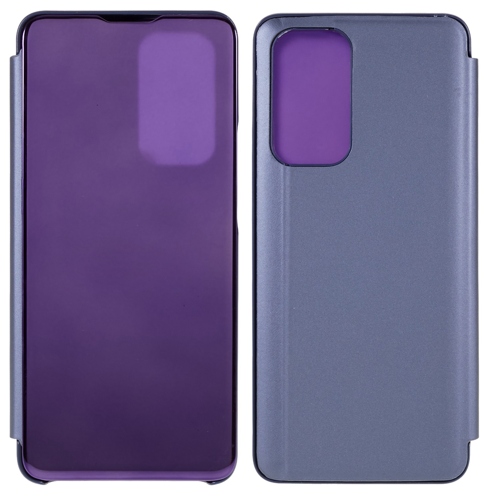 

Für OnePlus 9 Pro Einstellbare Ständerfunktion Ansicht Fenster Elektroplatspiegel Hülle Anti-fall PU Leder Flip Folio Schutzabdeckung - Violett, OnePlus 9 Pro 5G
