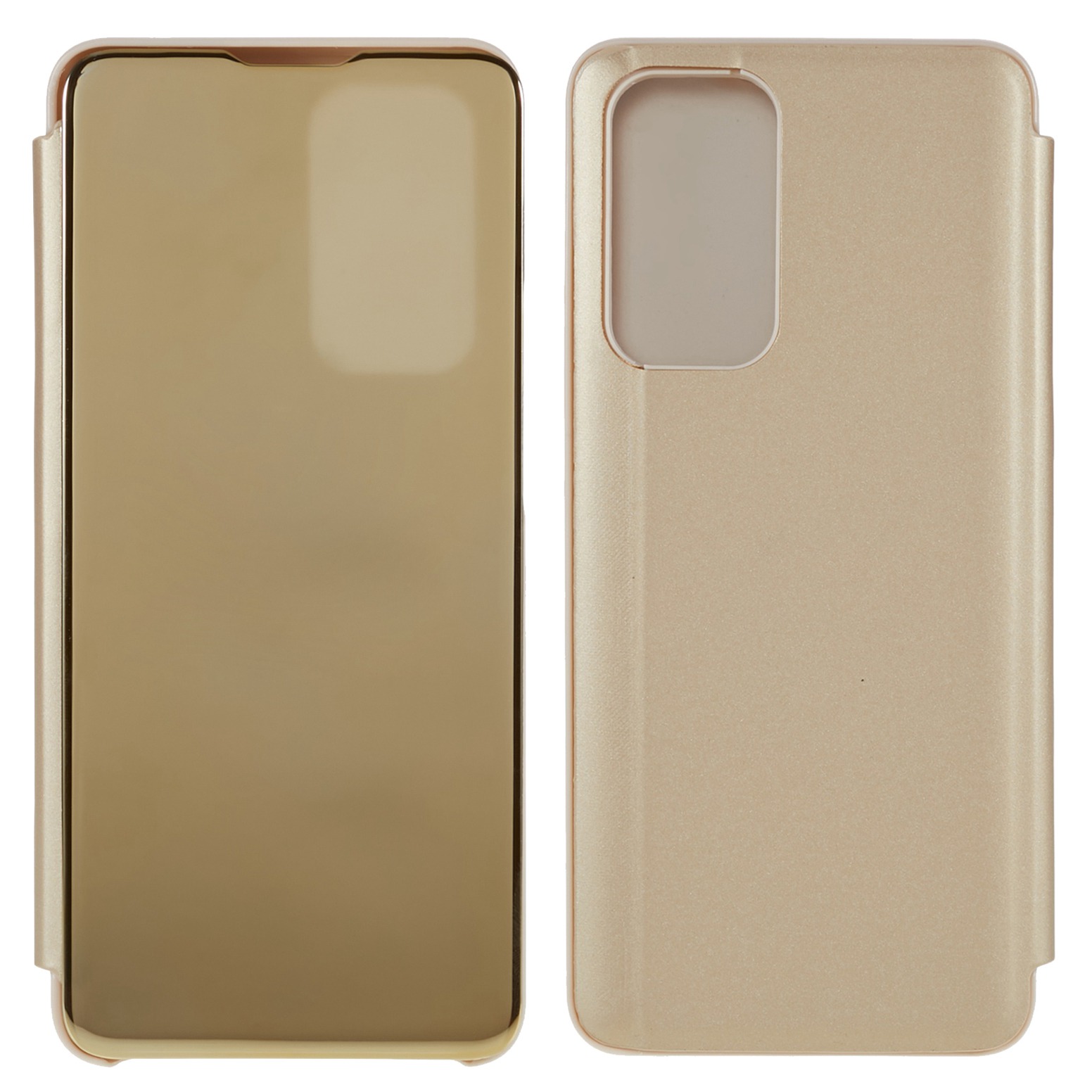 

Für OnePlus 9 Pro Einstellbare Ständerfunktion Ansicht Fenster Elektroplatspiegel Hülle Anti-fall PU Leder Flip Folio Schutzabdeckung - Gold, OnePlus 9 Pro 5G