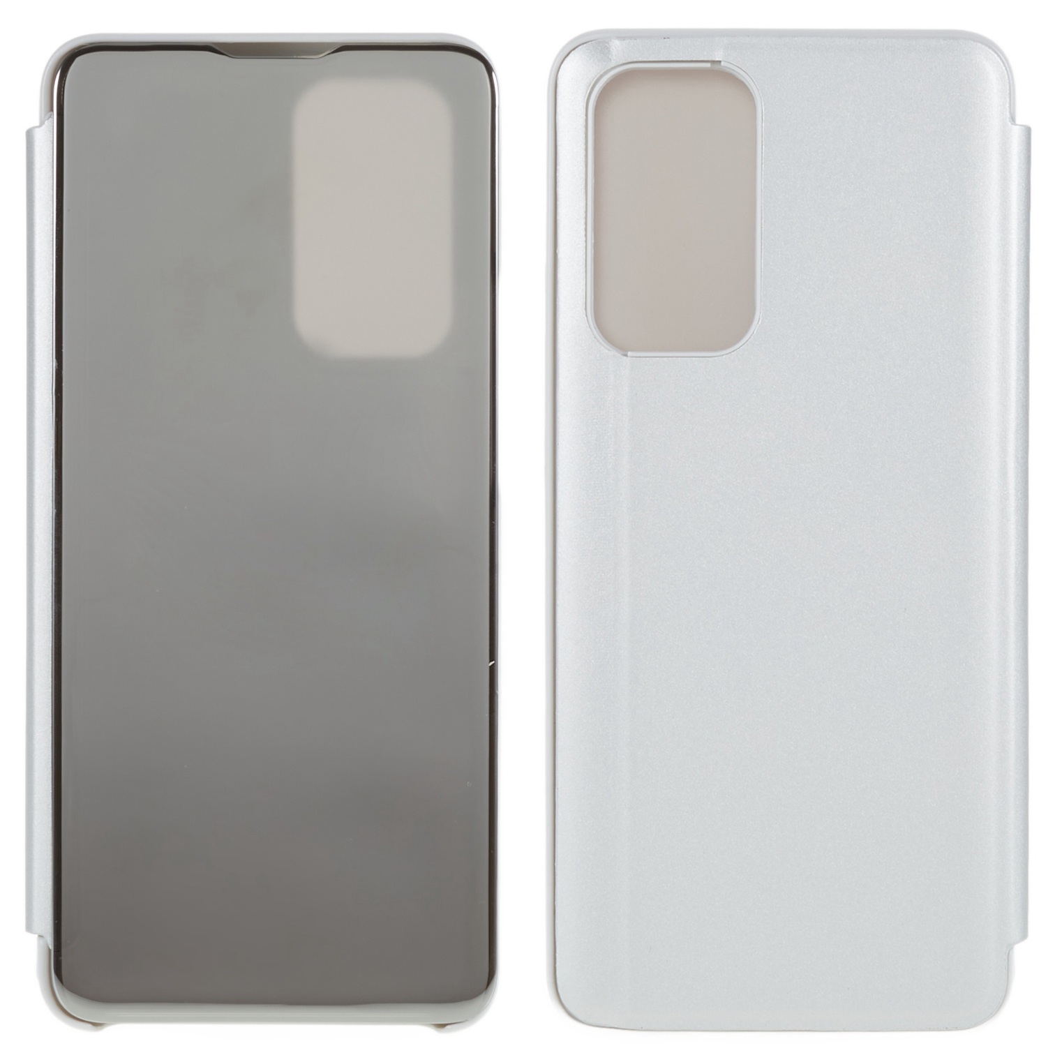 

Für OnePlus 9 Pro Einstellbare Ständerfunktion Ansicht Fenster Elektroplatspiegel Hülle Anti-fall PU Leder Flip Folio Schutzabdeckung - Silber-, OnePlus 9 Pro 5G