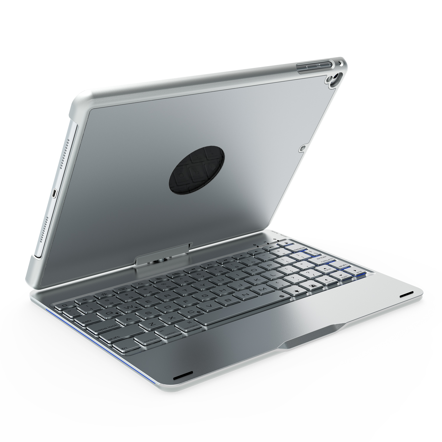

F180 Aluminum Alloy 360 Degree Rotation Bluetooth Keyboard for iPad 9.7 (2018)/9.7 (2017)/Pro 9.7 inch (2016)/Air 2/Air - Silver, iPad 9.7-inch (2018)