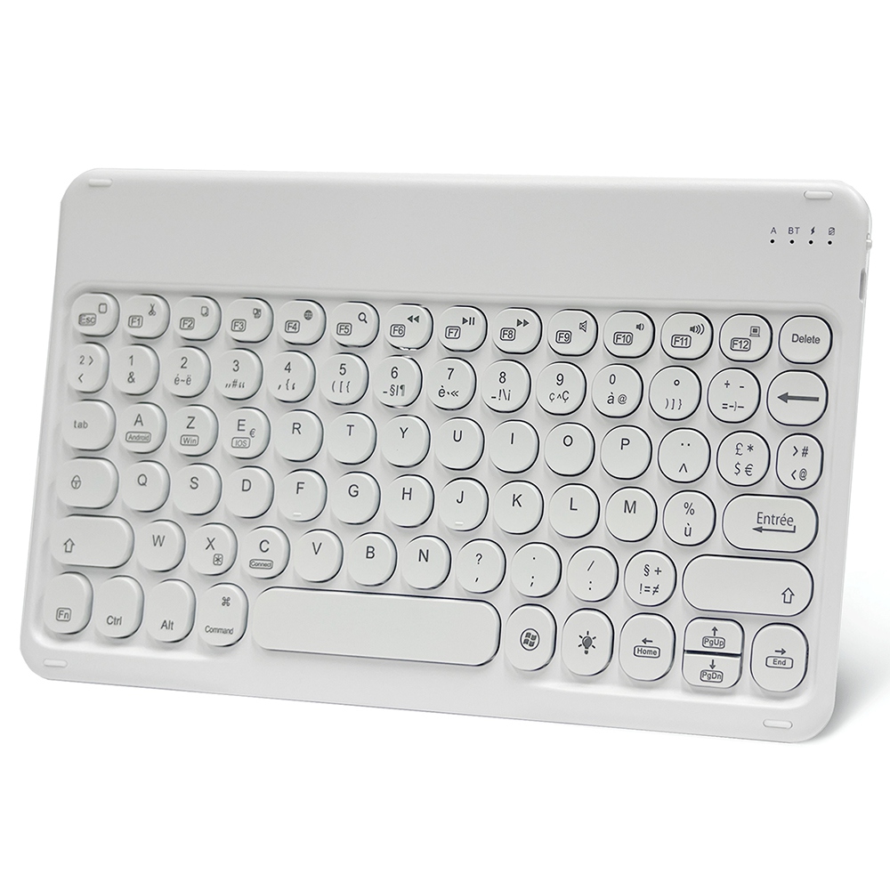 

10-Zoll-Android/iOS/Windows 3-Systeme Mono-Farb-Back-Leuchten-Bluetooth-Tastatur-Tastatur-Taste-Taste - Französisch