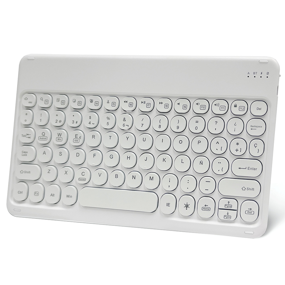 

10-Zoll-Android/iOS/Windows 3-Systeme Mono-Farb-Back-Leuchten-Bluetooth-Tastatur-Tastatur-Taste-Taste - Spanisch